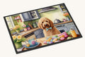 Hand-illustrated Labradoodle Easter Doormat