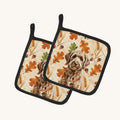 Hand-illustrated Labradoodle Fall Harvest Pot Holders