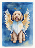 Hand-illustrated Labradoodle My Angel Memorial House Flag