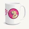 Hand-illustrated Labrador Pink Ceramic Coffee Mug