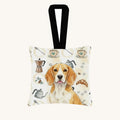 Hand-illustrated Lemon and White Beagle Coffee Bar Fabric Ornament