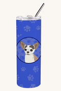 Hand-illustrated Merle Chihuahua Stainless Steel Tumbler