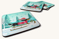Hand-illustrated Merry Christmas Dachshund Coaster Set