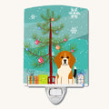 Hand-illustrated Merry Christmas Tree Beagle Tricolor Ceramic Night Light