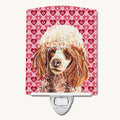 Hand-illustrated Miniature Poodle Hearts and Love Night Light