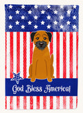 Hand-illustrated Patriotic USA Border Terrier Garden Flag