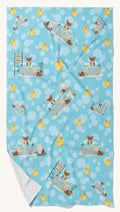 Hand-illustrated Red and White Chihuahua Bath Towel