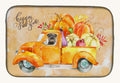 Hand-illustrated Rottweiler Fall Harvest Dish Drying Mat