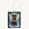 Hand-illustrated Rottweiler My Angel Porcelain Ornament