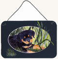 Hand-illustrated Rottweiler Portrait Aluminum Wall Sign