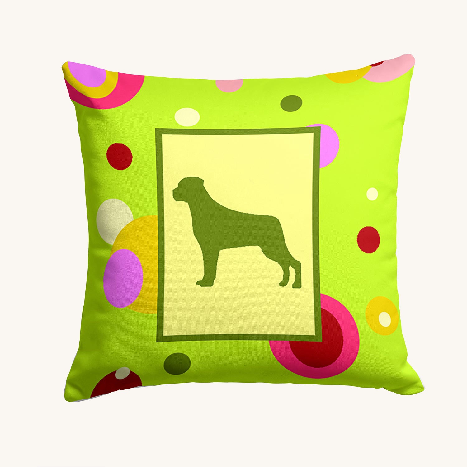 Hand-illustrated Rottweiler Portrait Decorative Throw Pillow