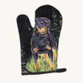 Hand-illustrated Rottweiler Starry Night Oven Mitt