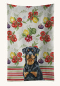 Hand-illustrated Rottweiler Vegetable Kitchen Towel