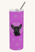 Hand-illustrated Schnauzer Black Stainless Steel Tumbler