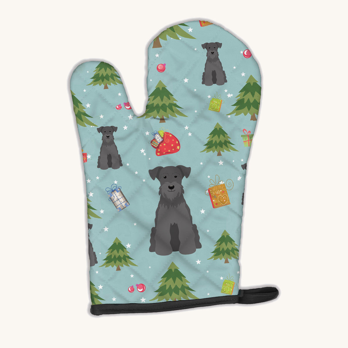 Hand-illustrated Schnauzer Christmas Oven Mitt