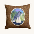 Hand-illustrated Schnauzer Portrait Throw Pillow