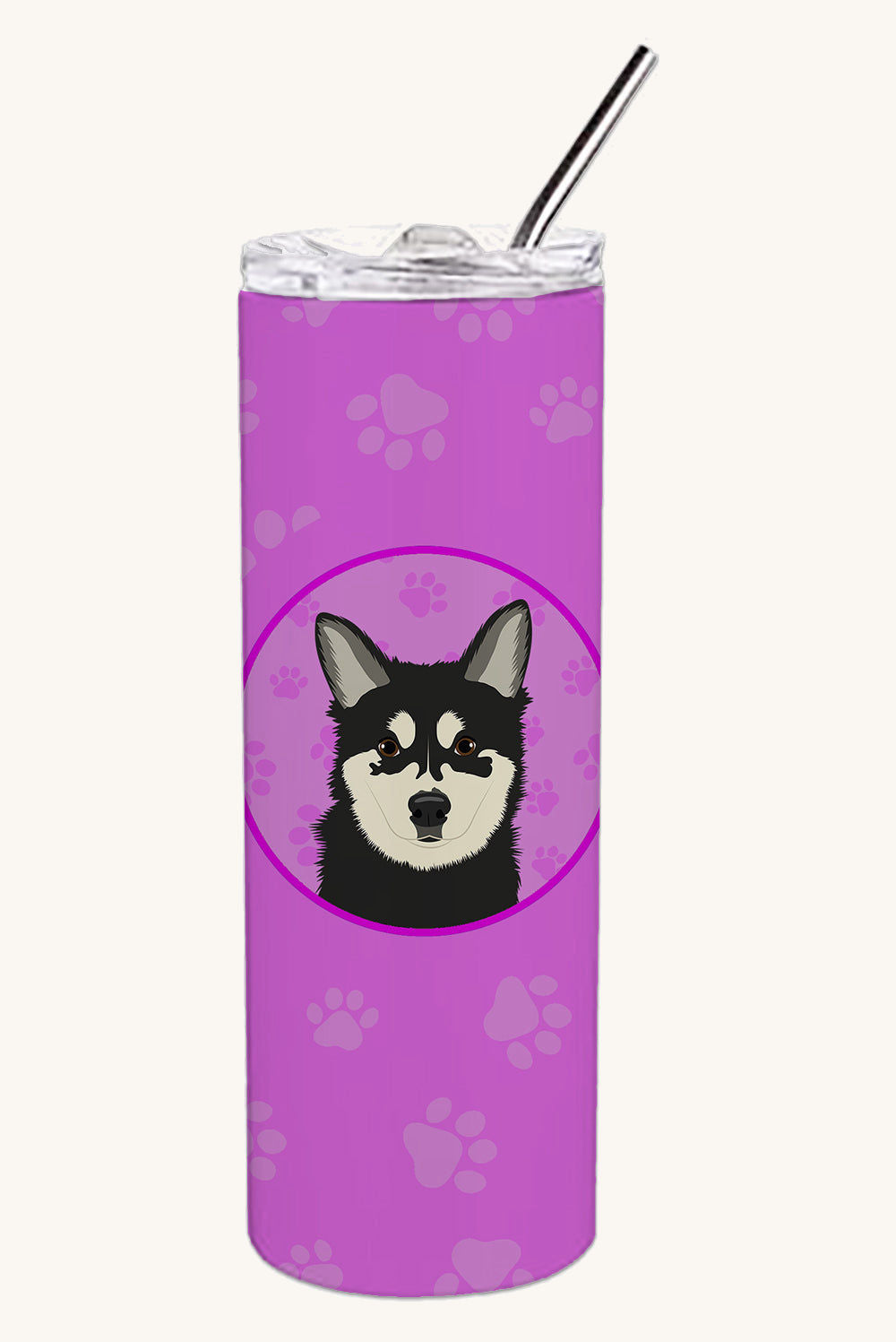 Hand-illustrated Shiba Inu Husky Mix Skinny Tumbler