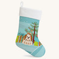 Hand-illustrated Shih Tzu Merry Christmas Tree Christmas Stocking