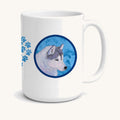 Hand-illustrated Siberian Husky Ceramic Coffee Mug