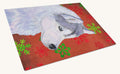 Hand-illustrated Siberian Husky Snowflake Christmas Glass Cutting Board