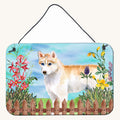 Hand-illustrated Siberian Husky Spring Aluminum Sign