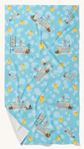 Hand-illustrated Silver Labrador Bath Towel