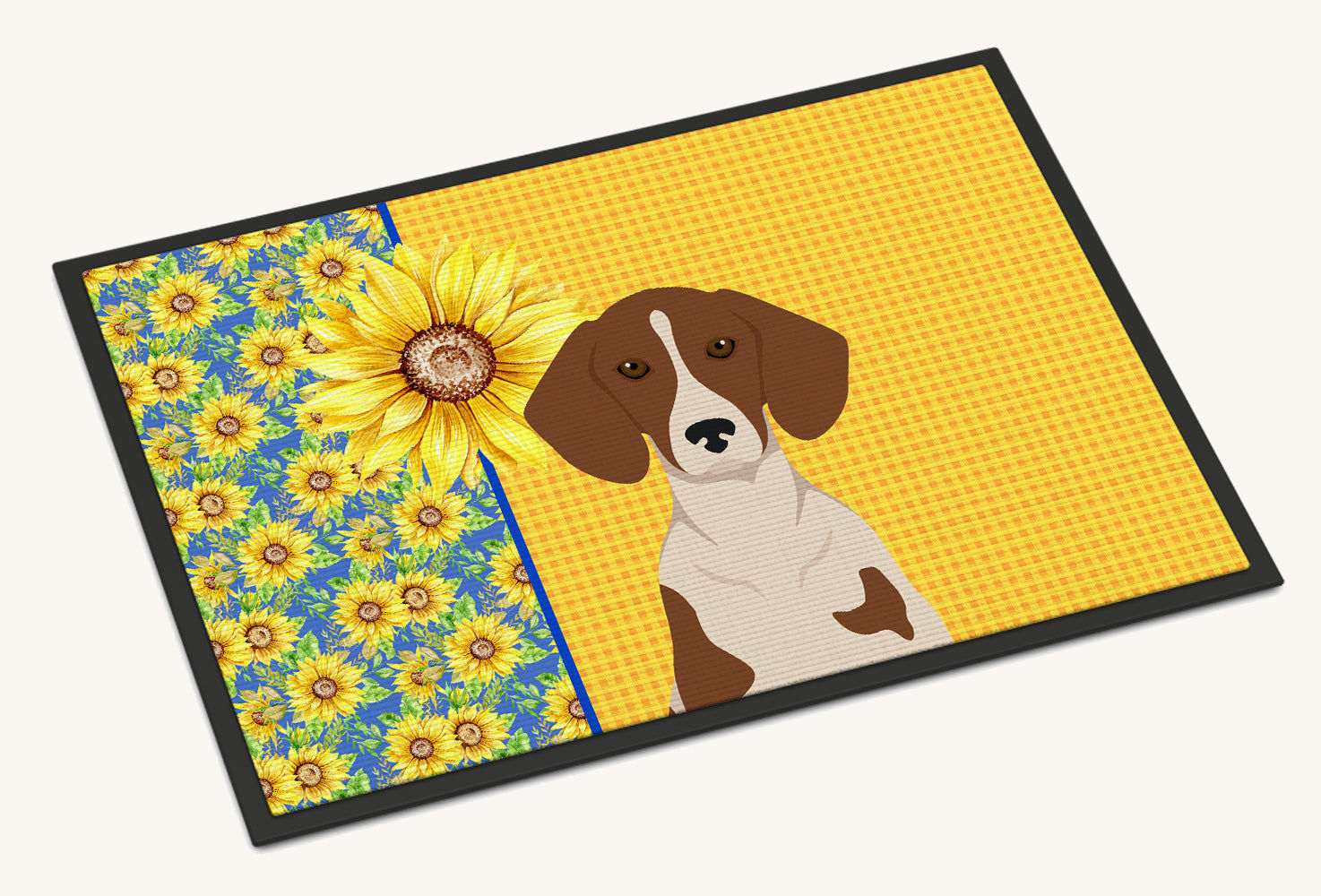 Hand-illustrated Red Piebald Dachshund Doormat