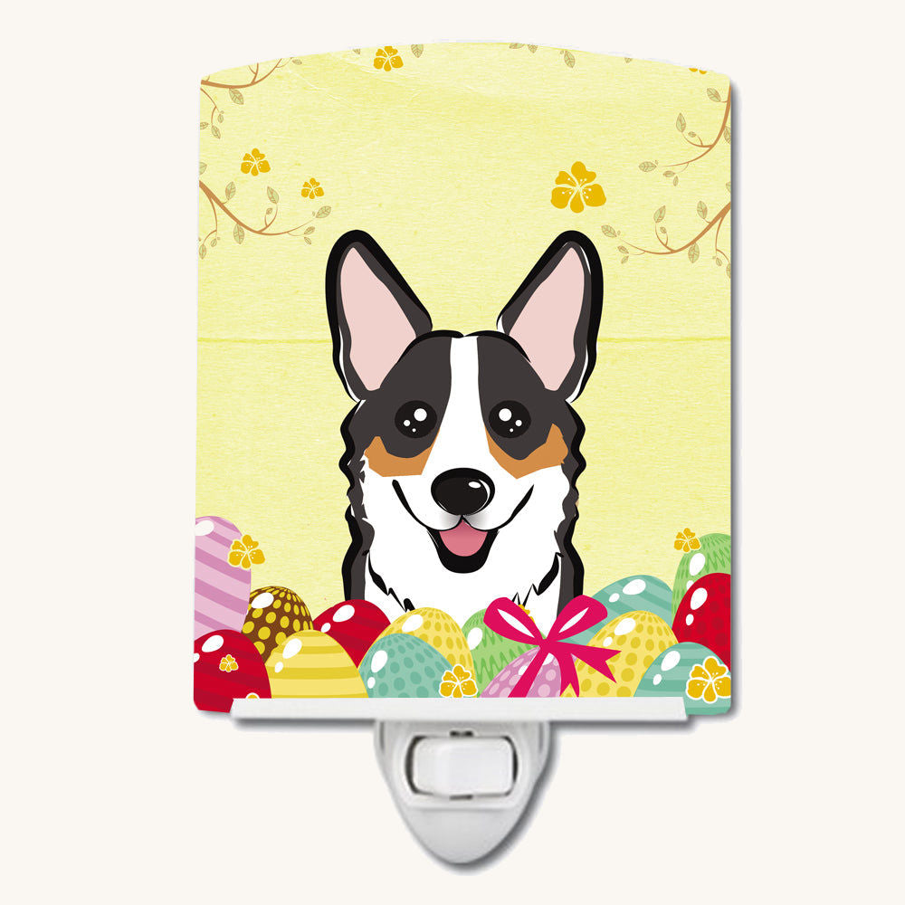 Hand-illustrated Tricolor Corgi Easter Egg Ceramic Night Light