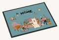 Hand-illustrated White German Shepherd Sweet Home Doormat