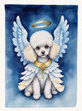 Hand-illustrated White Poodle My Angel House Flag