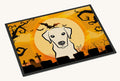 Hand-illustrated Yellow Labrador Halloween Doormat