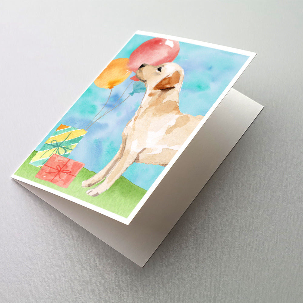 Hand-illustrated Yellow Labrador Happy Birthday Greeting Cards