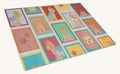 Hand-illustrated Yorkie Blue And Tan Glass Cutting Board