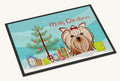 Hand-illustrated Yorkie Christmas Tree Doormat