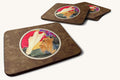 Hand-illustrated Yorkie Lady With Her Dog Coaster Set