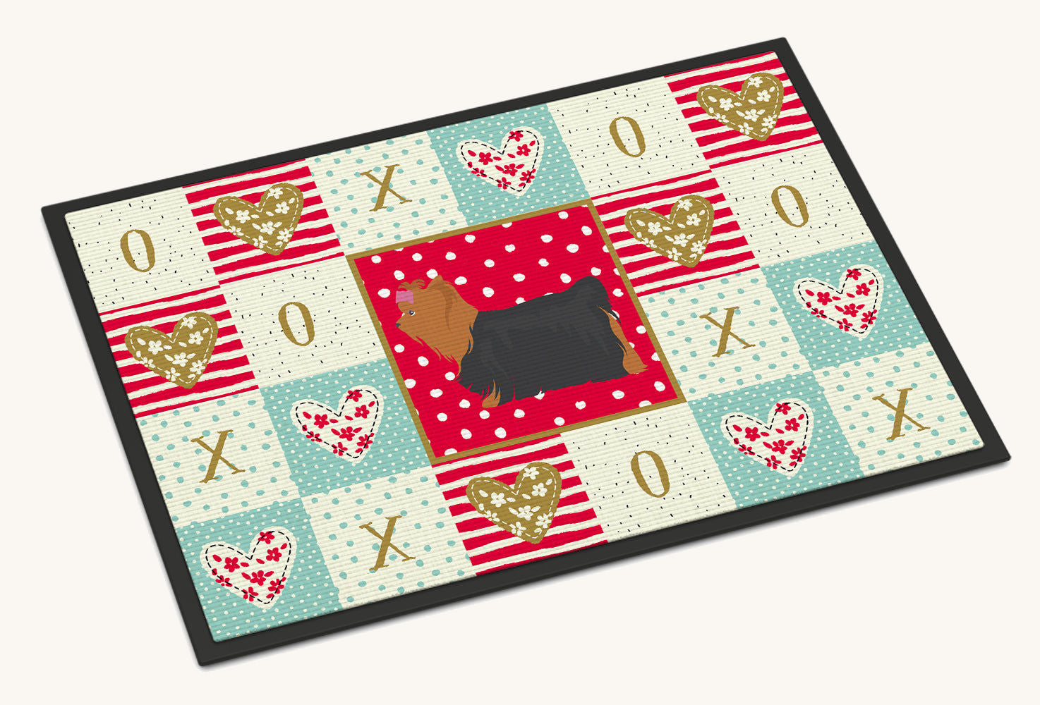 Hand-illustrated Yorkie Love Doormat