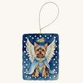 Hand-illustrated Yorkie My Angel Porcelain Ornament