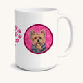 Hand-illustrated Yorkie Pink Coffee Mug