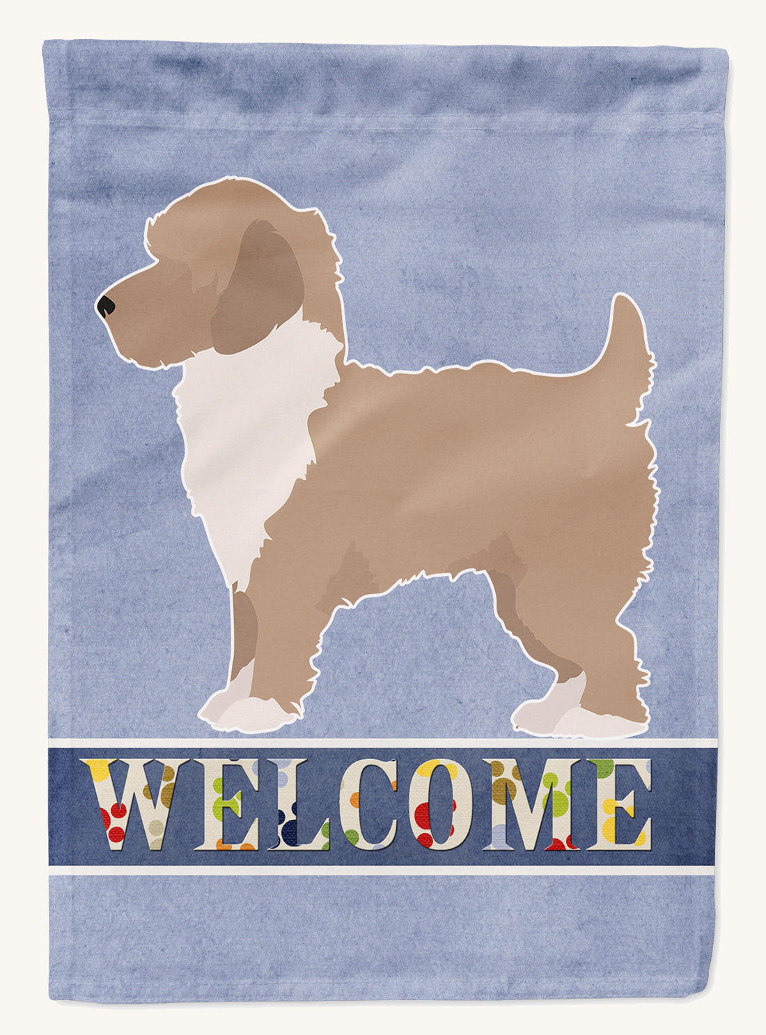 Hand-illustrated Yorkiepoo Welcome House Flag
